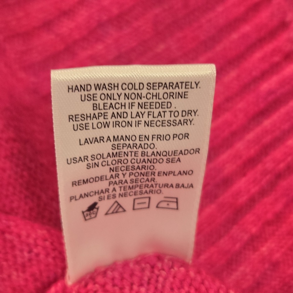 Vince Camuto Large Women's Pullover V-neck Paradox Pink Marled Sweater NWT $69 - Picture 7 of 7